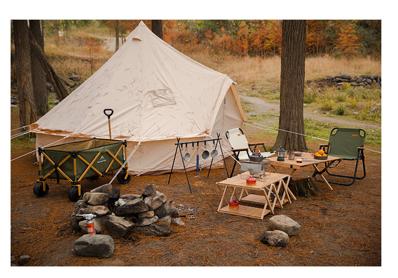 Cheap Goat Tents Mountainhiker 2022 5 8people 6M*6M Cotton Tent Light Luxury Camp Outdoor Camping Travel Self driving Yurt Large Waterproof Tent   